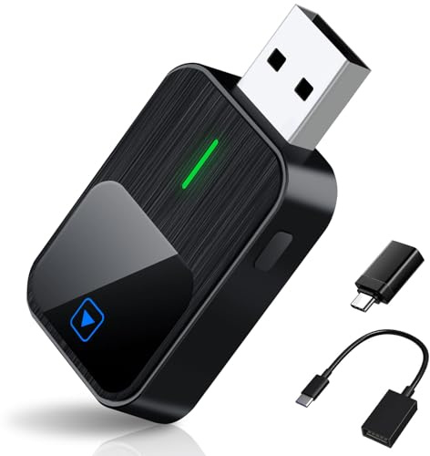 Febotak Wireless CarPlay Adapter, Superschnelle Upgrade von Wired CarPlay auf Wireless, Plug und Play, Mini & Stabiler CarPlay Wireless Adapter kompatibel mit iPhone iOS 10+ & Autos mit Wired CarPlay