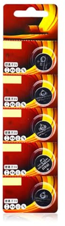 Piles bouton CR1625/1632/1620/1616 à 5 poteaux 3 V pour électronique Design étanche