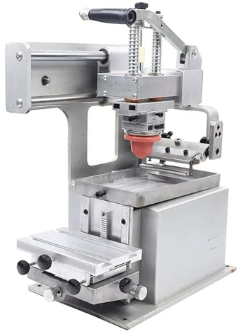 Impresora tampográfica manual de escritorio, prensa de impresión ajustable con mesa de trabajo flexible de 100×150mm, máquina de transferencia de un solo color DIY con almohadilla de silicona