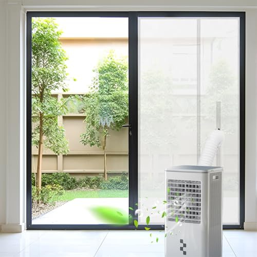 Joint de Portes Coulissantes pour Climatiseur Mobile et Sèche-Linge, Kit Calfeutrage Climatiseur - Fonctionne avec Toutes Les Unités de Climatisation Mobiles, 90x210CM