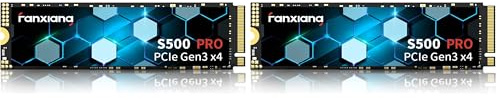 fanxiang M.2 SSD - 256GB NVMe SSD PCIe Gen3x4 2280, Up To 3200MB/s, with Cooling Sticker, 3D NAND TLC with SLC Cache, Internal Solid State Drives for Laptop Desktop PC (Pack of 2)