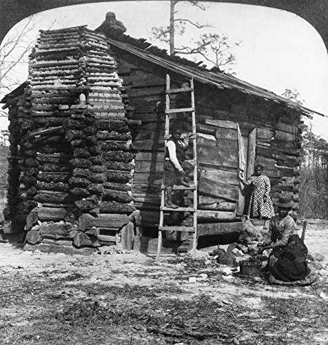North Carolina Family Nan African American Family Outside Of Their Home In The Turpentine Region Of North Carolina Stereograph C1903 Poster Print by (24 x 36)
