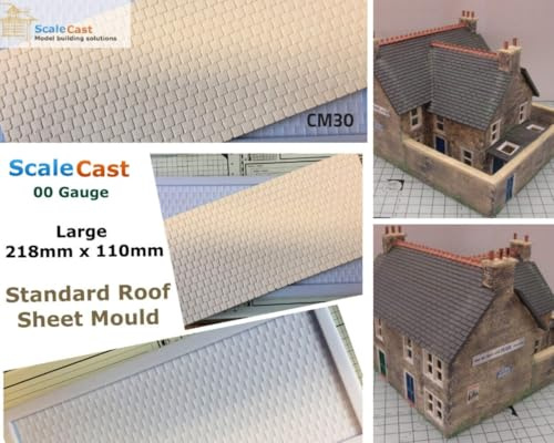 ScaleCast Model Railway - Large Sheet Standard Roofing Mould CM30