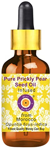 Deve Herbes Olio di fico d'India puro (Opuntia ficus-Indica) infuso con contagocce in vetro 100% qualità terapeutica naturale 100 ml (3,38 oz)