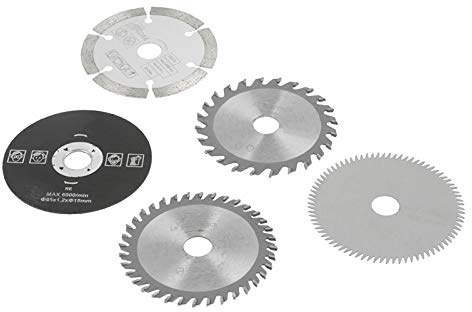 5 Piezas Hoja de Sierra Circular, Diámetro exterior de 85 mm Interno de 15 mm, Disco de Corte de Mini Carburo para Metal, Madera, Paneles de yeso, Plástico
