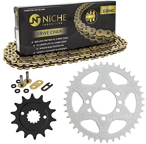 NICHE Drive Sprocket Chain Combo for Suzuki QuadSport Z400 LT-Z400 Front 14 Rear 40 Tooth 520V-X X-Ring 96 Links