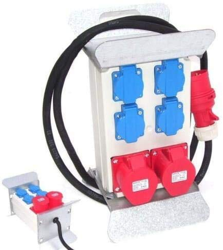 Distribuidor de corriente 55474, corriente de fuerza, 2 x 400 V, 4 x 230 V, 16 A, AWZ