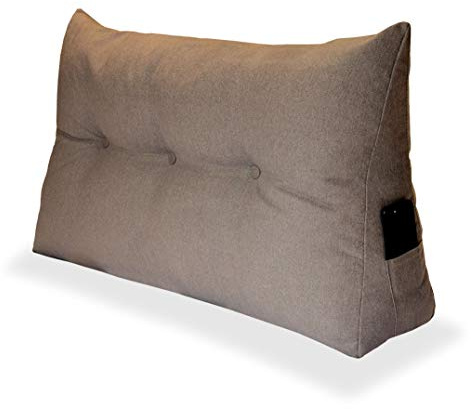 Comfort-Pur Kopfkissen Sofa Bett Keilkissen Dekokissen Zierkissen Ergokissen Rücklehnekissen dreieckig Produzent viele Größen (Beige, 140 cm)