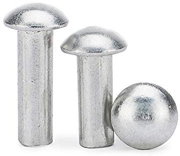 Halbrunde Nieten aus Aluminium, Nieten aus massivem Aluminium, Nieten mit rundem Kopf, Halbrunde Nieten-M5x10 * 50 Stk