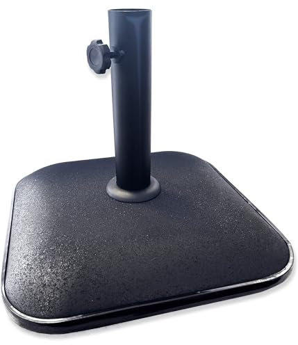 GardenCo 7.5kg Round Decorative Parasol Base - Outdoor Parasol Umbrella Stand Weight Base - All Parasols - Black (7.5kg Round)
