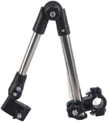 Regenschirmhalter für Fahrrad, Rollator, Kinderwagen, 360° Verstellbar, Universal Halterung, Schwarz