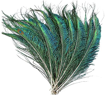 30 Stücke Pfauenfedern Natürliche Pfau Federn Schwerter zum Basteln, DIY basteln, Hochzeit Dekoration