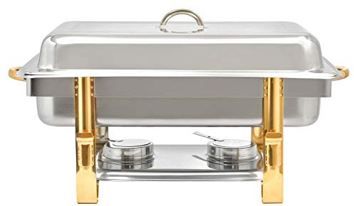 Edelstahl Chafing Dish Speisewärmer Warmhaltebehälter GN Wärmebehälter Warmhaltefach Mit Deckel 9L