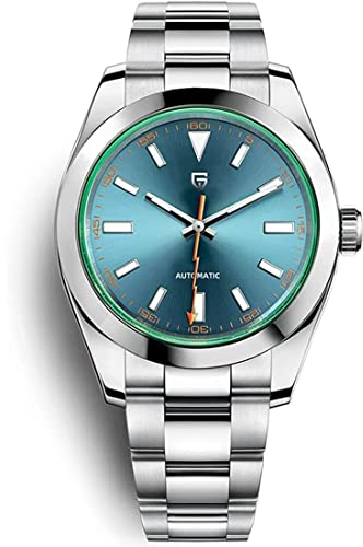 Pagani Design 2024 Mechanische Uhr Herren Luxus Automatikuhr Wasserdicht 100 Zeiger NH35A Edelstahl beschichtet Saphirglas Mechanische Uhr 40 mm 1733 (Blau)