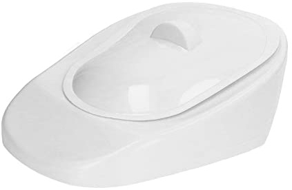 Seamless Design PP Plastic Bedpan Nursing Urinal Bed Ridden Urinal with Handle Portable Elderly Patient Bed Pan with Lid Handle for Pregnant Woman White