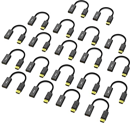 BENFEI Displayport to HDMI Adapter 20 Pack, Dp(Display Port) Male to Hdmi Female Converter with Audio for Lenovo, Dell, HP, Asus and other brand