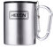 HEECN® Karabiner Tasse mit Deckel - Camping Becher - Edelstahl Tasse - Thermo - Doppelwandige Isolierbecher - Rucksacktourismus - Trekking - Wandern HESS-032BBK
