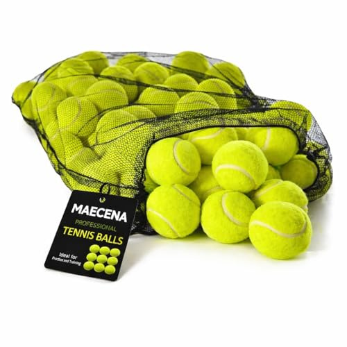 MAECENA Pack of 24 Tennis Balls for Pets Training Kids with Carry bag Tennis Balls for Dogs Kids Sports
