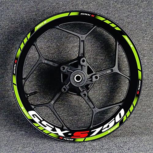 Felgenband Motorrad Innen- Und Außenradnabe Aufkleber Dekorativer Felgenaufkleber Für Suzuki GSX-S750 GSX750S GSXS750 GSXS 750 S750(Color:14)