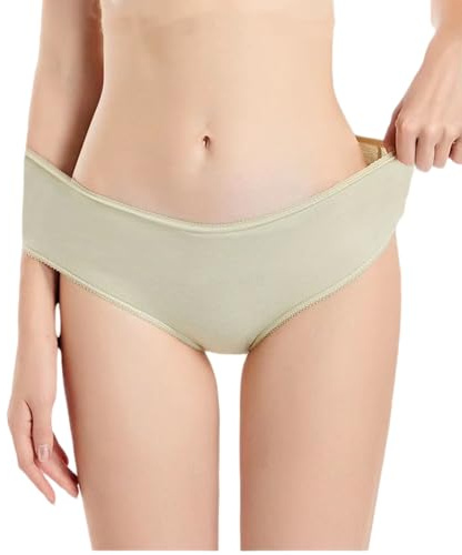 MIEGUIWOR 10 Pièces Culotte Jetable Femme, 100% Coton Slip Jetable Femme,Culottes Jetables Femme pour l'hôpital Maternité Voyage Vacances Post Partum Accouchements (Multicolore,XL)