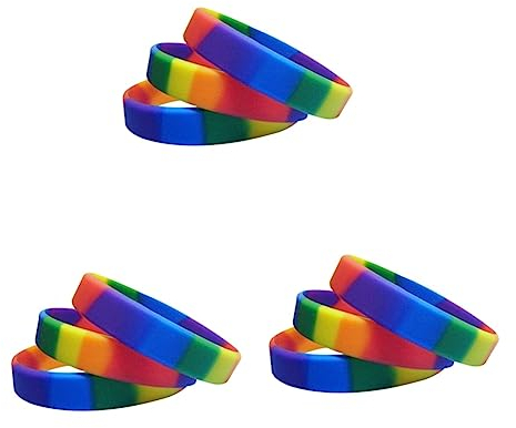 Toyvian 30 Stk Armbänder Für Kinder Regenbogen-gummiarmbänder Armband Für Kinder Silikonarmbänder Kinderarmband Regenbogen-armband Silikonarmband Regenbogengummi Fitness Fudge Mehrfarbig