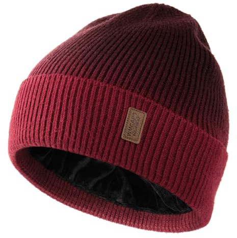 Wmcaps Mütze Herren mit Dickem Warmem Weichem Fleece-Futter | Klassische Modelle, sicherer Sitz, Versatile All-Day, für Outdoor-Arbeiten, Geschenke für Papa und Ehemann