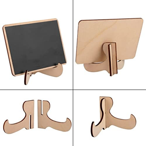 NUOBESTY 10stücke Teiliges Mini Kreidetafel Mit Holzsockel Abnehmbare Aufsteller Inklusive Tafeln Abziehbare Sticker Und Kreidestifte Deko Für Hochzeit Party Geburtstag Und Tischbeschriftun