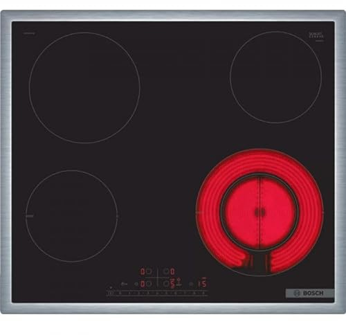 Bosch PKF645FP3E Cuisinière Encastrable Electrique 4 Zones 17 Niveaux de Puissance DirectSelect PowerBoost QuickStart ReStart Commande Numérique Signal acoustique 60 cm