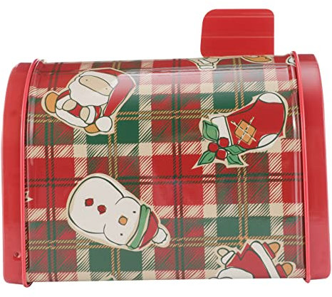 1 Pc Boîte Aux Lettres De Noël Contenant De Bonbons De Noël Boîtes De Cadeau De Peut Boîtes De Bonbons De De Mariage Le Fer Métal Provisions