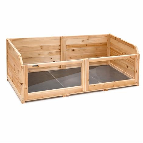 Freilaufgehege Terrarium Indoor Gehege Auslauf für Kleintiere, Meerschweinchen, Hamster, Schildkröte - Natur - 120x70x40 cm