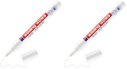edding e-4095/1 BL Prof. Kreidemarker weiß (Packung mit 2)