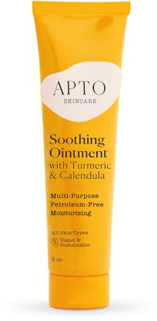 APTO Soothing Ointment w/Turmeric & Calendula: Ultra-Moisturizing Barrier Cream for Dry, Chapped Skin on Your Body, Face, or Lips, 3 oz.