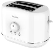 TERRAILLON - DIAMANT BLANC, Grille pain, 2 Fentes 13 cm, 6 niveaux puissance (870W), Réchauffe viennoiserie, Décongélation, Réchauffage, Arrêt automatique, Base reliefée Diamant, Blanc