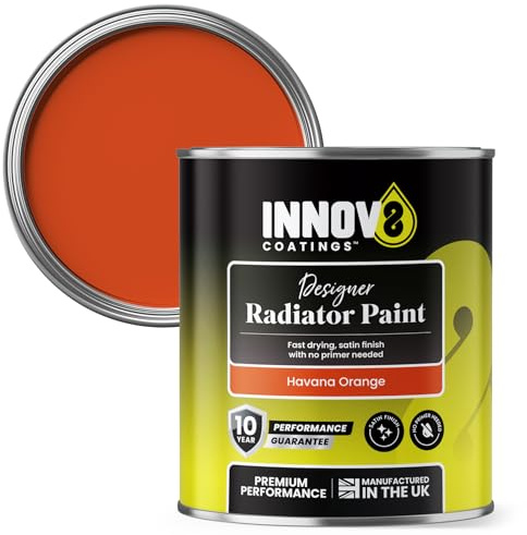 INNOV8 COATINGS RADIATOR PAINT - 750 ml - Satin - Fast Dry (Havana Orange)