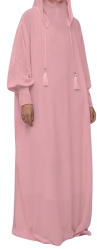 RUIG Frauen Muslim Robe Abaya Kleid Kaftan Dubai Bescheiden Türkei Gebet Kleidung Casual Eid mit Hijab