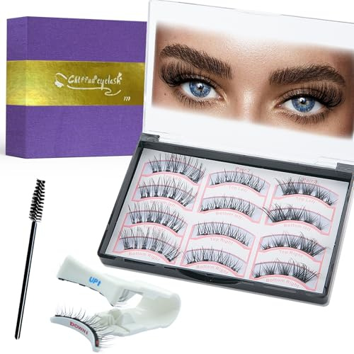 Magnetische Wimpern 3D – Natürliches Aussehen, Lange & Voluminöse Fake Lashes, 3 Paar Wiederverwendbar, Wasserdicht, Ohne Kleber, Mit Applikator für Alltag, Hochzeit, Party