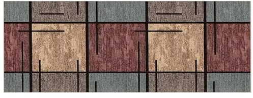 PaGuvFng Flur Teppich Läufer 60 x 230 cm Teppich Waschbar rutschfest Läufer Flur Teppich Küchenläufer Eingangstürmatte Teppich für Haustür, Flur, Küche, Schlafzimmer