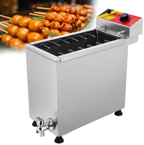 GESAIDES Friteuse Commerciale pour Corn Dogs, 25 L, Machine à Frire pour Bâtonnets de Hot-Dog au Fromage, équipement de Friture pour Saucisses, 12 Crochets, pour Cuisine, Restaurant, Maison