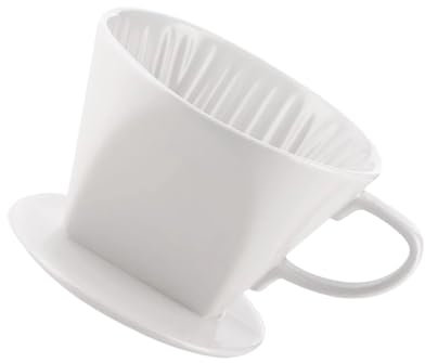Cafetera de porcelana con filtro de café de cerámica, reutilizable, portátil, para verter sobre la cafetera