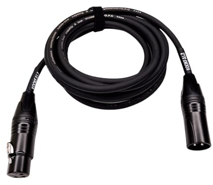 KOOKFJLLZ XLR Male to Female Cable 9.8ft, XLR Microphone Cable Short, Gold Plated OFC Balanced 3 PIN Microphone Cable for Speaker Mixer, Studio, Podcast