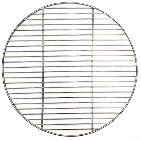 Oniissy Red de rejilla redonda de acero inoxidable para barbacoa, bandeja para hornear, rejilla de barbacoa de 43 cm, red de parrilla redonda, bandeja para hornear, parrilla de barbacoa, rejilla de