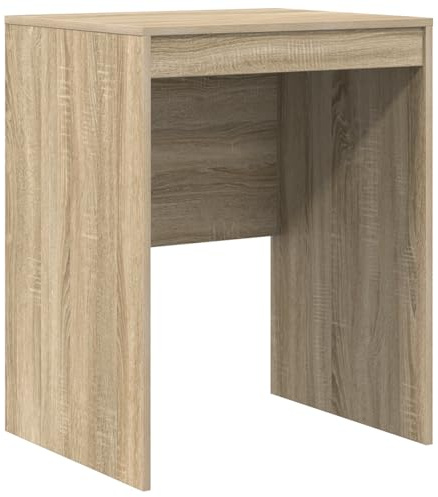 vidaXL Desk Sonoma oak 60 x 50 x 76 cm Engineered wood, Living Room, Rectangular, Modern, Durable, Ample Storage, Compact Desk, Writing, Student, Functional