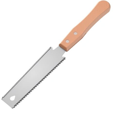 Piccole seghe a mano giapponesi per tagliare il legno, sega a trazione a doppio taglio con 11/17 TPI, lama in acciaio SK5 e manico in faggio, sega giapponese a denti fini per potatura, falegnameria