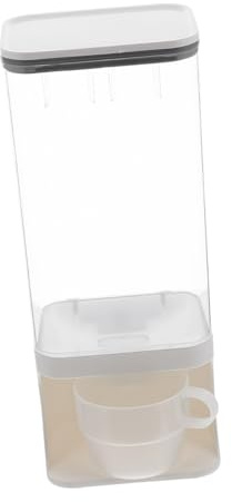BESPORTBLE Pet Food Storage Container Transparent Moisture Wall Mounted Dispenser with Secure Buckle for Dogs Cats Dry Food Treats Storage