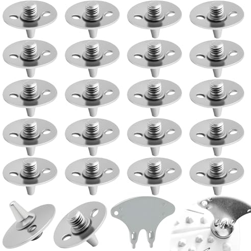 22Pcs Metal Golf Shoe Spikes With Spanner Metal, Golf Shoe Studs Screw In Studs Pins Bulk Cleats, Golf Metal Cricket Spikes for Light Weight Cricket Shoes, Thread Diameter 5.7mm
