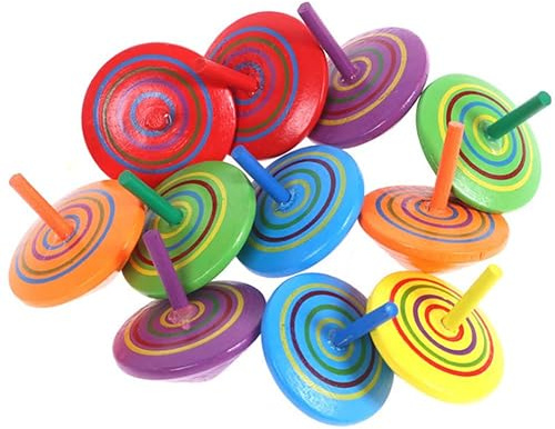 30 Stück Holzkreisel für Kinder, Spielzeugkreisel Mitgebsel, Kreisel aus Holz Holzkreisel Spielzeug, Kindergeburtstag Gastgeschenke Partybeutelfüller, für 3-7 Jahre alte Kinder (Zufällige Farbe)