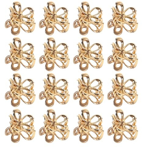 Cabilock Pinzas Cabello Flores Doradas 20 Piezas Mini Tamaño Metal Pequeñas Flores Accesorios para Mujer Niña Uso Diario y Eventos Formales