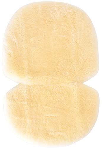 Merauno® Forro de piel de oveja para bebé, inserto de piel de cordero para cochecito, cochecito, cochecito, asiento de coche para cochecito médico bronceado beige (27 x 18 pulgadas)