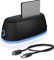 ICY BOX HDD / Festplatten Docking Station USB 3.0 für SATA 2,5 Zoll & 3,5 Zoll, RGB Beleuchtung, Festplatten Klonstation & Lesegerät, Adapter, Extern, Schwarz, IB-1124L-C3