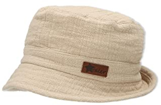 Sterntaler Baby Jungen Hut Baby Fischerhut Crashed Hut - Babyhut, Kinderhut, Babymütze mit Sterntaler-Lederpatch - waschbar - beige, 51